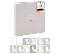 goldbuch 31 033 Album photo avec 100 pages blanches avec intercalaires en papier de qualité supérieure - Avec couverture en lin - Jusqu'à 600 photos - Papier de qualité supérieure - Gris sable - 30 x