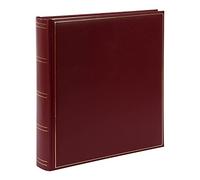 goldbuch 31 383 Album photo classique avec 100 pages blanches et intercalaires Pargamine, couverture en simili cuir et gaufrage doré, album photo à coller, album mémoire, env. 30 x 31 cm, Bordeaux
