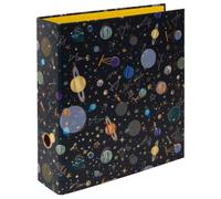 goldbuch 33 134 Universe Classeur avec couverture en impression d'art avec motif spatial et gaufrage doré, classeur à levier en métal, env. 28,5 x 32 x 8 cm, classeur sur pied Noir