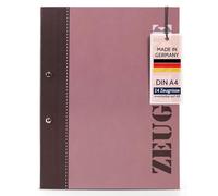 goldbuch 36 116 dossiers de certificats 2Colored Aubergine, Porte-Documents DIN A4, Porte-Documents avec Fermeture à vis et 12 Poches Transparentes, trieur en Lin avec 12 Pochettes