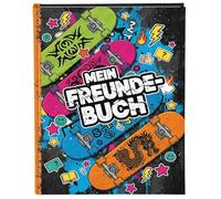 goldbuch 43 138 - Carnet d'amitié - Skateboard - Format A5 - avec 88 Pages illustrées - Album de poésie pour crèche et école Primaire - Couverture en Impression d'art avec Motif Skateboard - Environ
