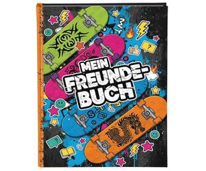 goldbuch 43 138 - Carnet d'amitié - Skateboard - Format A5 - avec 88 Pages illustrées - Album de poésie pour crèche et école Primaire - Couverture en Impression d'art avec Motif Skateboard - Environ