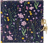 Goldbuch 44 154 Meadow Miracles Blue Journal Intime Avec Cadenas Et 2 Clés Motif Fleurs 16,5 X 16,5 X 1,5 Cm Journal 96 Pages Blanches Couverture Impression Artistique Livre Pour Notes En Bleu