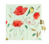 goldbuch 44 485 Journal intime avec cadenas Motif fleurs Tender au design Turnowsky, 96 pages blanches, couverture avec papier imprimé, gaufrage doré et relief, env. 16,5 x 16,5 cm