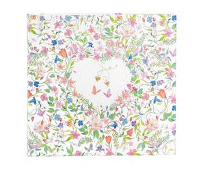 goldbuch 50 035 Charming Heart Livre d'or de mariage avec 100 pages illustrées Couverture rigide en impression artistique Couverture rigide Motif floral Blanc Env. 24,5 x 22,5 x 3,5 cm