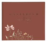 goldbuch 50 043 Blumenliebe Livre d'or de mariage avec 100 pages illustrées, couverture rigide, impression florale et gaufrage doré, env. 24,5 x 22,5 x 3,5 cm