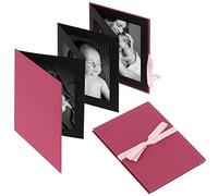 Mini album GOLDBUCH accordéon LEPORELLO "Bella Vista" - 10 pages noires - 10 photos 10x15cm - Couverture Fushia 15,5x19cm + ruban