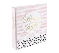 goldbuch 69042 Livre de recettes avec 25 feuilles lignées imprimées et couverture imprimée avec gaufrage doré, recettes préférées, bureau à domicile, blanc/doré, 21 x 22,5 cm