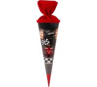 GOLDBUCH 93 089 Sac d'école frère et sœur Racing Champion - rond, noir/rouge, 35 cm