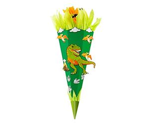 goldbuch 97 721 Dino Kit de bricolage 3D Sac à sucre Env. 70 cm Sac d'école pour bricolage et création Sac cadeau pour garçons et filles en carton, pour rentrée des classes et rentrée scolaire