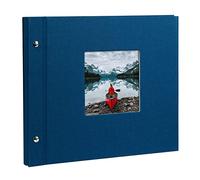 Goldbuch Album Photo à vis Bella Vista - avec découpe pour fenêtre, Carton, Bleu, 30 x 25 cm