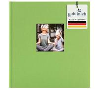 Goldbuch Album Photo avec Découpe, Bella Vista, 30 X 31 Cm, 60 Pages Blanches avec Glassine Diviseurs, Lin, Vert 27896