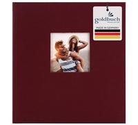Goldbuch Album Photo avec Découpe, Bella Vista, 30 X 31 Cm, 60 Pages Blanches avec Intercalaires Glassine, Lin, Bordeaux, 27892