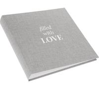 Goldbuch album photo Linum 2.0 gris clair 25x25 cm 60 pages blanches
