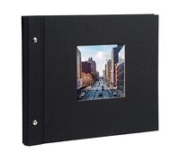 Goldbuch Album Photo Tendance, Bella Vista, 30 X 25 Cm, 40 Noires Pages avec Intercalaires En Verre, Extensibles, Noir 26977