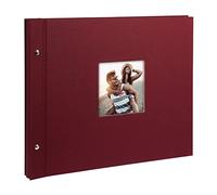 Goldbuch Album Photo Tendance, Bella Vista, 39 X 31 Cm, 40 Noires Pages avec Intercalaires En Verre, Extensibles, Bordeaux, 28972