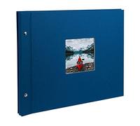 Goldbuch Album Photo Tendance, Bella Vista, 39 X 31 Cm, 40 Noires Pages avec Intercalaires En Verre, Extensibles, Bleu, 28975