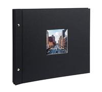 Goldbuch Album Photo Tendance, Bella Vista, 39 X 31 Cm, 40 Noires Pages avec Intercalaires En Verre, Extensibles, Noir 28977
