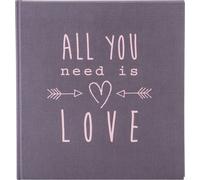 Goldbuch ALL YOU need is LOVE gris 30x31 60 pages blanches 27085