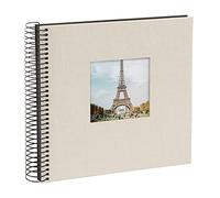 goldbuch Bella Vista 12723 Album Photo à Spirales avec découpe Photo 20 x 20 cm 40 Pages Noires Album Photo en Lin Gris Sable