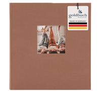 goldbuch Bella Vista Hazelnut 27 619 Album photo avec découpe pour photos - Album souvenir - Album photo en lin avec intercalaires en verre - Album photo en lin - Couverture marron - 30 x 31 cm