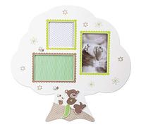 Goldbuch Cadre Photo Miel Ours Maison, pour 3 Photos au Format 6,5 x 6,5 cm, 150 x 370 mm, Blanc laqué, Cadre Photo en MDF, Blanc/Marron, 920487, Autres, Honigbär Baum, 41 x 42.5 cm