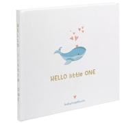goldbuch Little Splash Lot de 50 500 pages illustrées pour bébé avec 100 pages illustrées, couverture gaufrée dorée et motif baleine, album pour bébé, couverture en impression artistique, environ 24,5