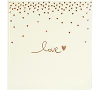 Album photo GOLDBUCH traditionnel Mariage RAINING HEARTS - 60 pages blanches + feuillets cristal - 240 photos - Couverture Beige 30x31cm