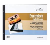 Goldbuch recharge pour album photos feuilles noires avec feuilles intercalaires en pergamine 30x38 cm 30 pages 83077