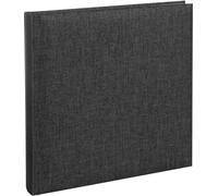 goldbuch Summertime 24 660 Album Photo Anthracite 25 x 25 x 4 cm Album Photo 60 Pages Blanches Couverture Lin Album Photo pour jusqu'à 120 Photos Album en Lin Noir/Gris