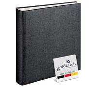goldbuch Summertime 31 660 Album photo 30 x 31 x 6 cm Anthracite Album photo 100 pages blanches Couverture en lin Album photo relié Noir/gris