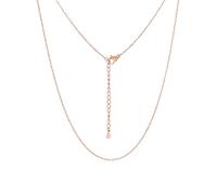 GoldChic Collier Femme Réglable 1.4/2.5mm Chaîne Argent/Or Fine Imperméable | Collier Noir/Or Rose Femme Longueur de 35 à 75 cm+5cm Rallonge Chaine à Superposer ou Pendentifs Avec Boîte Joli Cadeau Femme