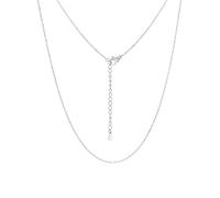 GoldChic Collier Femme Réglable 1.4/2.5mm Chaîne Argent/Or Fine Imperméable | Collier Noir/Or Rose Femme Longueur de 35 à 75 cm+5cm Rallonge Chaine à Superposer ou Pendentifs Avec Boîte Joli Cadeau Femme