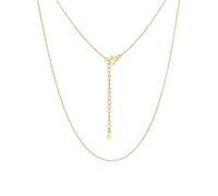 GoldChic Collier Femme Réglable 1.4/2.5mm Chaîne Argent/Or Fine Imperméable | Collier Noir/Or Rose Femme Longueur de 35 à 75 cm+5cm Rallonge Chaine à Superposer ou Pendentifs Avec Boîte Joli Cadeau Femme