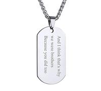 GoldChic Jewelry Collier Militaire Pendentif Prénom Personnalisé Homme Cadeau Noël Fête des Mères Pères Médaillon Acier Inoxydable Argent/Noir/Or Bijoux Personnalisable Chaine 50cm+5cm