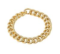 GoldChic Jewelry Collier ras du cou épais et tendance en or 14 carats pour femme, chaîne cubaine Hip Hop Miami, 13/16/23 mm de large, 45,7/51/56 cm de long, 18 Inches, Plaqué or 18 carats, Pas de