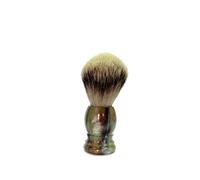Golddachs Blaireau, 100%, vert de manche plastique marron, rasage Argenté