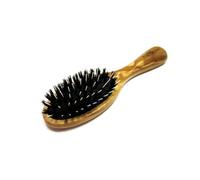 Golddachs Brosse pneumatique en bois d'olivier avec poils de sanglier 100% de poche avec crayons (frisie Escarpin) arrondis. 7 rangées, pack de 1 (1 x 1 pièce)