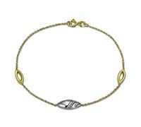 Golddream 18,5cm Bracelet Glamour Zircone Or 333 8 Carats Bicolore Gda5018t