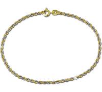 GoldDream 8 Karat Armband 19cm Damen 333er Gold bicolor Zopf D2GDA0529T