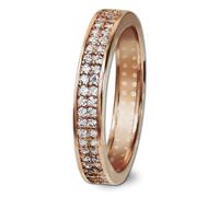 Golddream Bague 2 Rangs Or Rose Taille Femme. 54 Bijoux En Or Rose 333 Gdr514e54