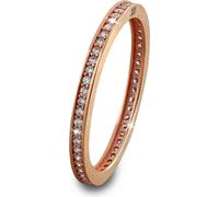 GoldDream Bague en or 8 carats taille 60 cercle zircon blanc 333 or rose D2GDR504E60