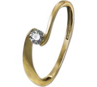 GoldDream Bague en or véritable333 or jaune T. 60 19,1 or blanc Femme GDR530Y60