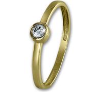 GoldDream Bague femme Gr. 56 pierre or jaune 8 carats or blanc zirconium D2GDR509Y56