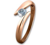 GoldDream Bague Femme Gr. 58 Big Zirconia Or Rose 8 carats Zirconia D2GDR512E58