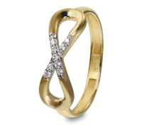 Golddream Bague Infini Zircone Pour Femme En Taille 58 Or Jaune 333 Gdr519y58
