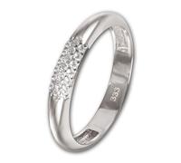 Golddream Bague Or 3 Rangs Zircone Taille 56 Or Blanc 333 Gdr559j56