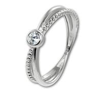 Golddream Bague Or Croisée Taille 60 Zircone Blanc Or Blanc 333 Gdr548j60