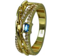 GoldDream bague taille 54 17,2 GoldDream bagues or blanc bleu clair Bijoux véritables GDR542Y54