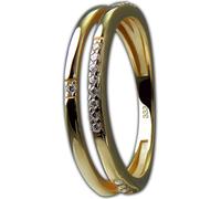 GoldDream bague taille 56 17,8 or véritable333 or jaune or blanc D2GDR537Y56